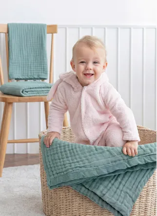 Hippi Mavi Bebek Battaniye