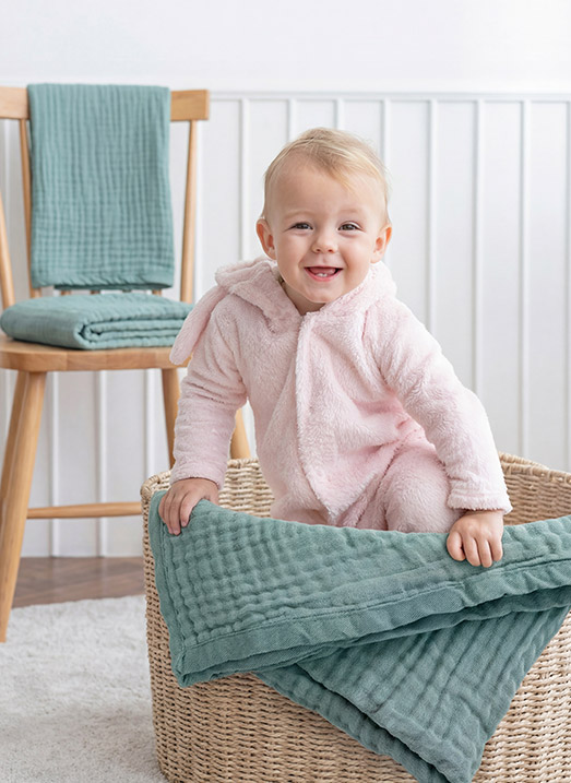 Hippi Mavi Bebek Battaniye