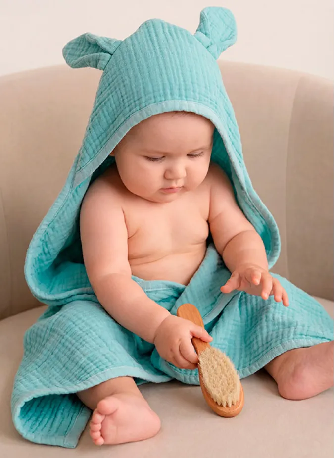 Hippi Bebe Mavisi Bebek Havlu